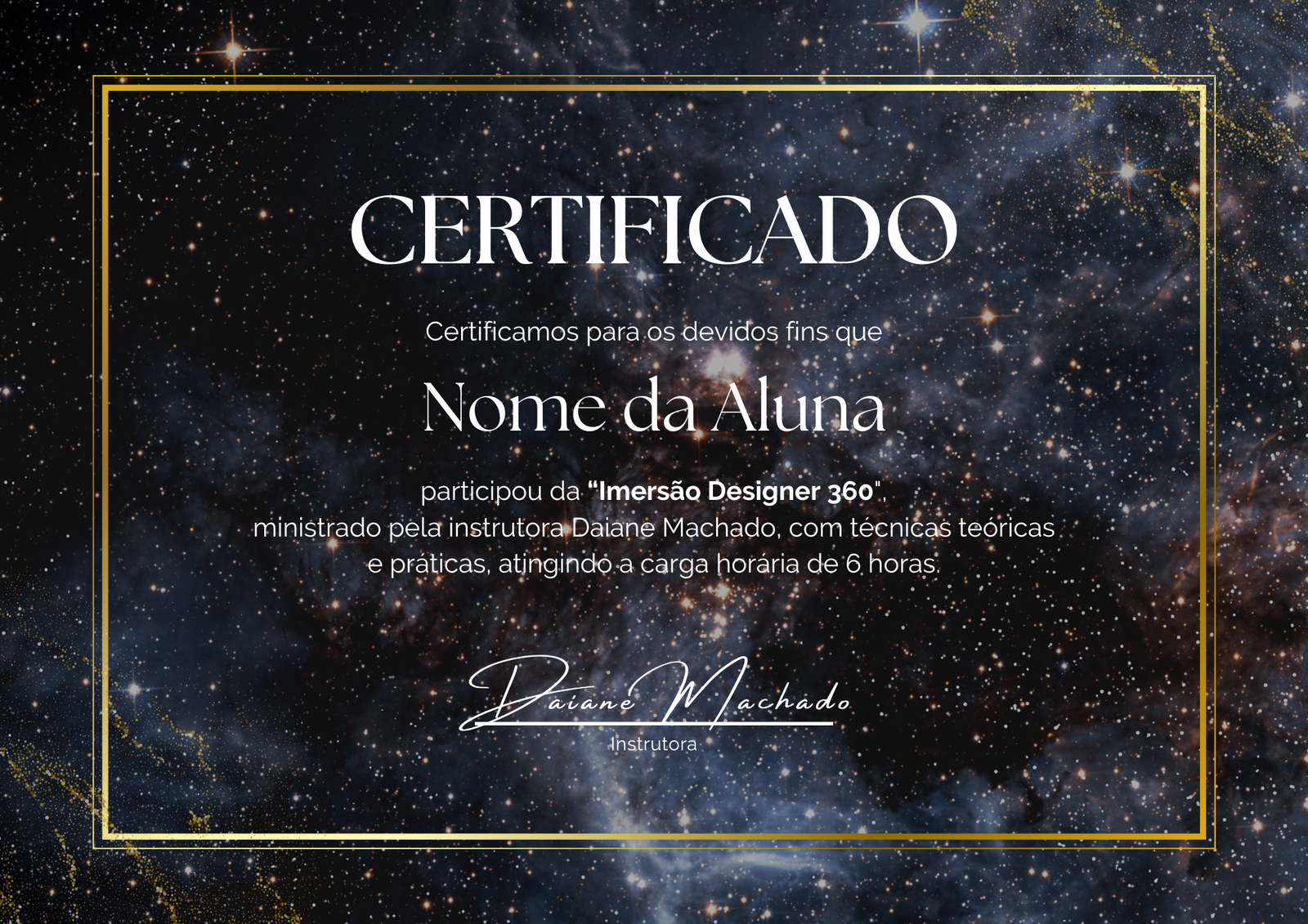 Modelo do Certificado da Imersão Designer 360